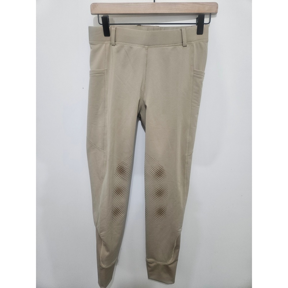 Ovation Riding Tan Silicone Grip Knee Patch Equestrian Breeches Tights Medium 28